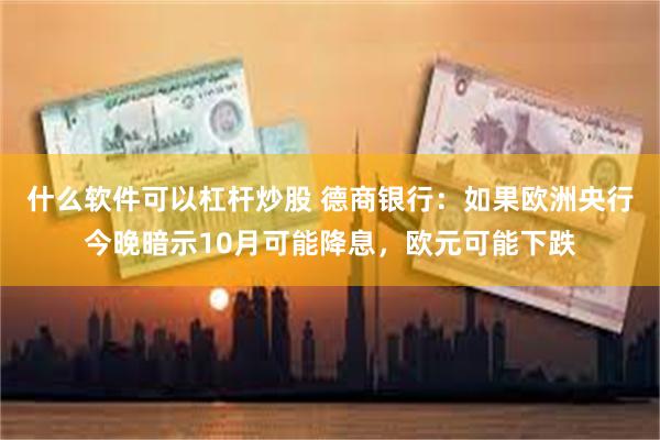 什么软件可以杠杆炒股 德商银行：如果欧洲央行今晚暗示10月可能降息，欧元可能下跌