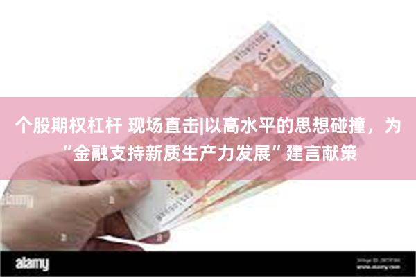 个股期权杠杆 现场直击|以高水平的思想碰撞，为“金融支持新质生产力发展”建言献策