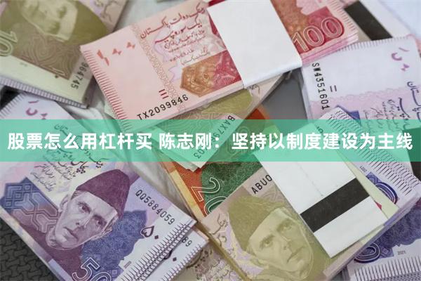 股票怎么用杠杆买 陈志刚：坚持以制度建设为主线