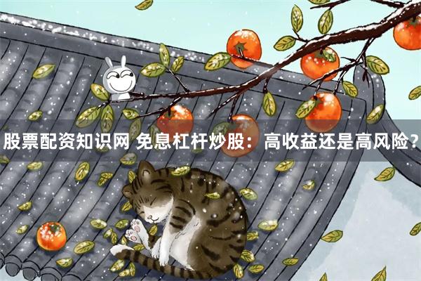 股票配资知识网 免息杠杆炒股：高收益还是高风险？