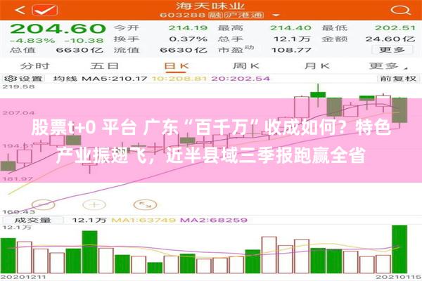 股票t+0 平台 广东“百千万”收成如何？特色产业振翅飞，近半县域三季报跑赢全省