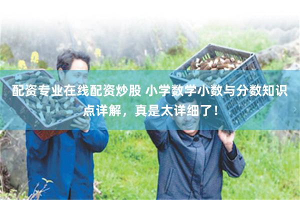配资专业在线配资炒股 小学数学小数与分数知识点详解，真是太详细了！