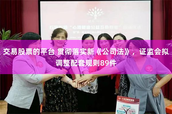 交易股票的平台 贯彻落实新《公司法》，证监会拟调整配套规则89件
