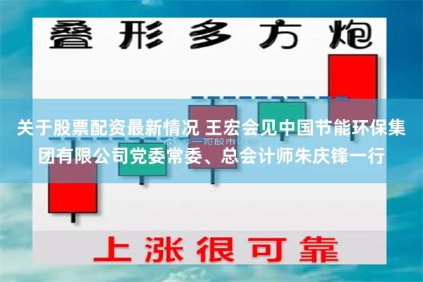 关于股票配资最新情况 王宏会见中国节能环保集团有限公司党委常委、总会计师朱庆锋一行