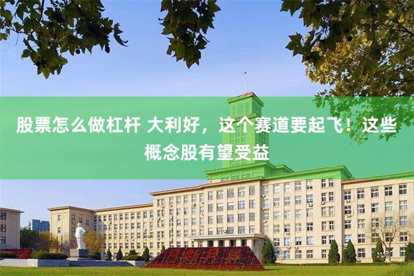 股票怎么做杠杆 大利好，这个赛道要起飞！这些概念股有望受益
