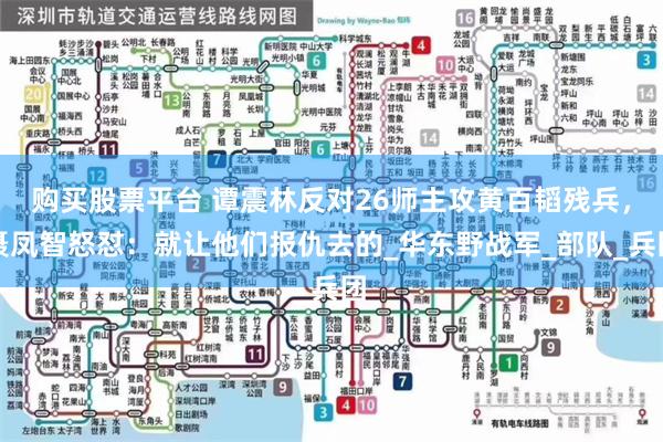 购买股票平台 谭震林反对26师主攻黄百韬残兵，聂凤智怒怼：就让他们报仇去的_华东野战军_部队_兵团
